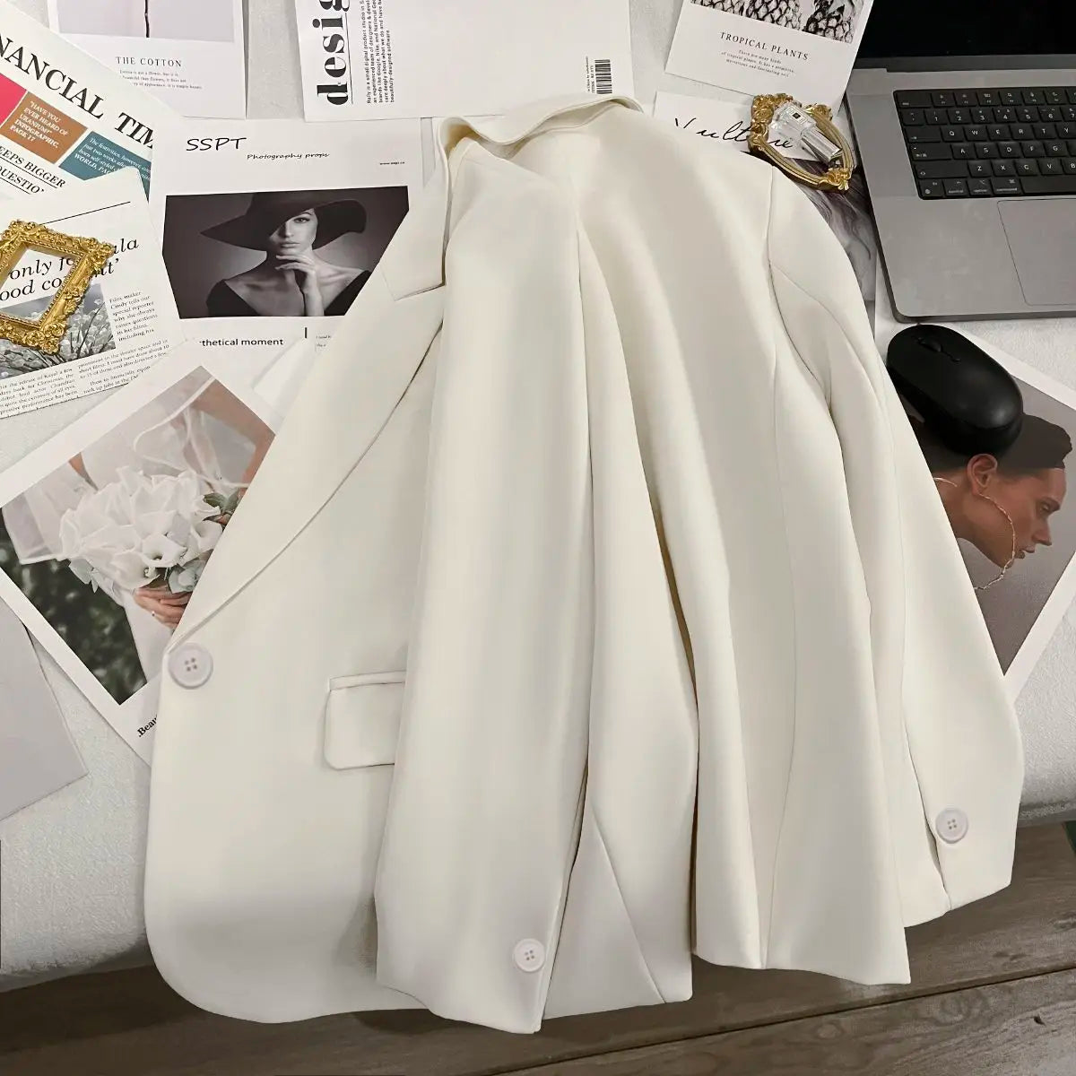 Professional Leisure Blazer Women's Outwear Long Sleeve