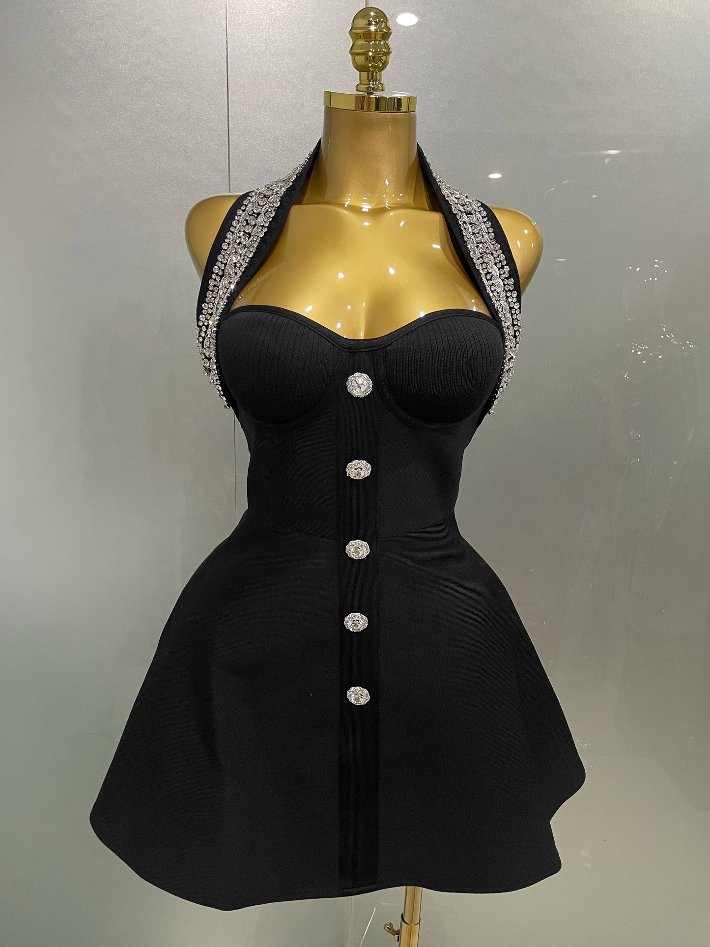 Sexy Off the Shoulder Shinning Crystal  Dress