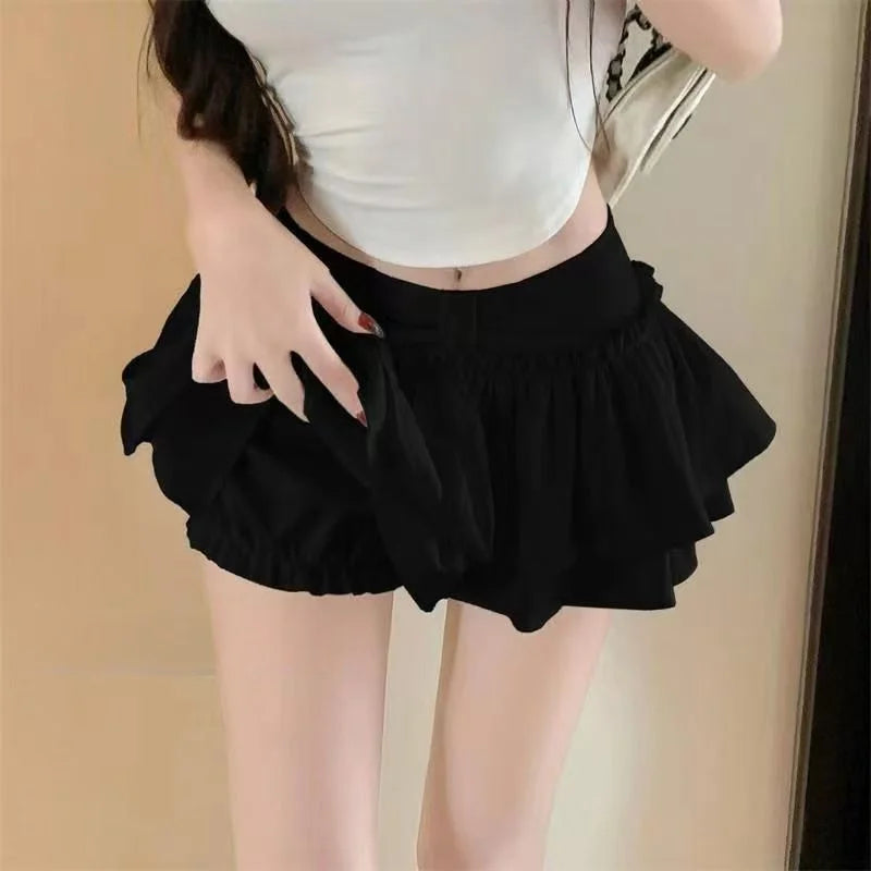 Shorts Chic Ballet-Style Tiered Skirt