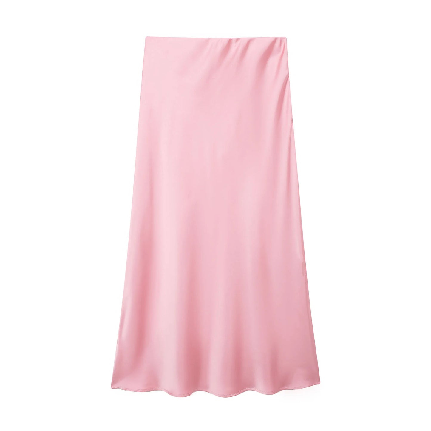 Satin Skirt  High Waist Elegant Long Skirts