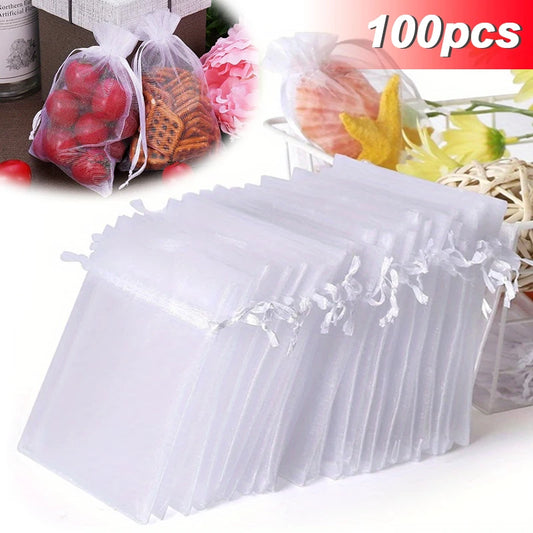 100PCS Organza Bags Organza Jewelry Bags