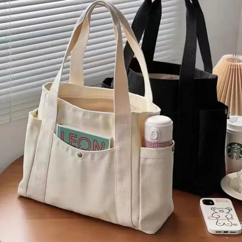 Large Capacity Tote Canvas Bag for Work
