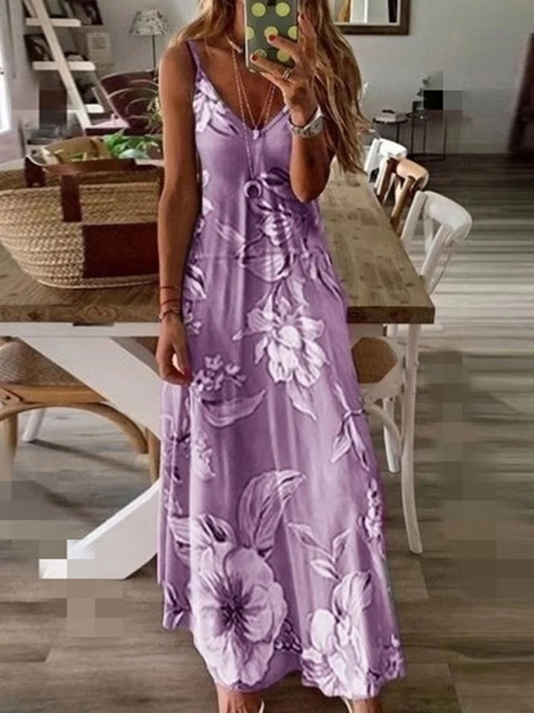 Slim Fit Slip Dress Casual Midi