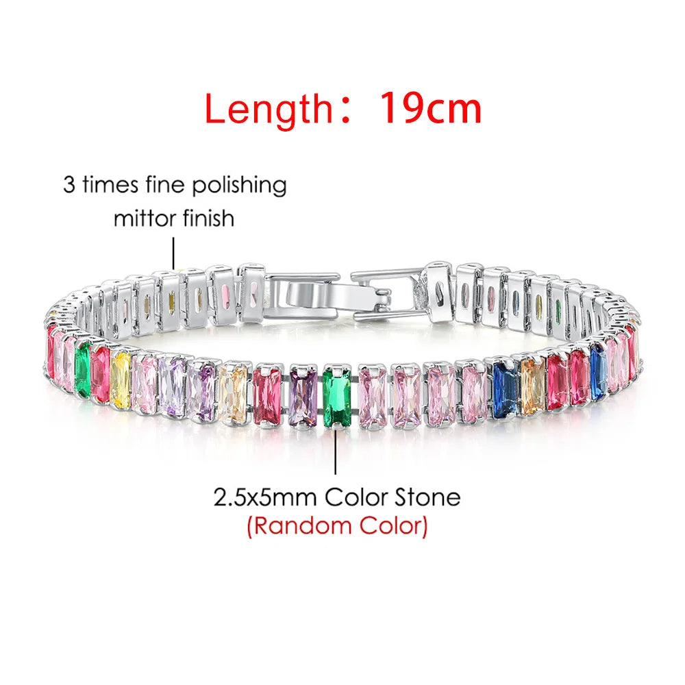 Iced Out Zircon Tennis Luxury Crystal Bracelet