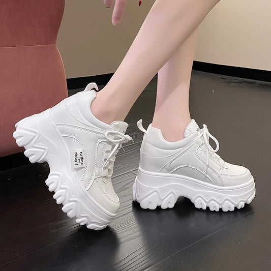 Breathable Chunky White Sneakers anti-slip