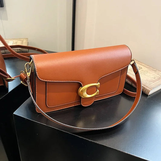 High-End Pure Color Simple Square Bag