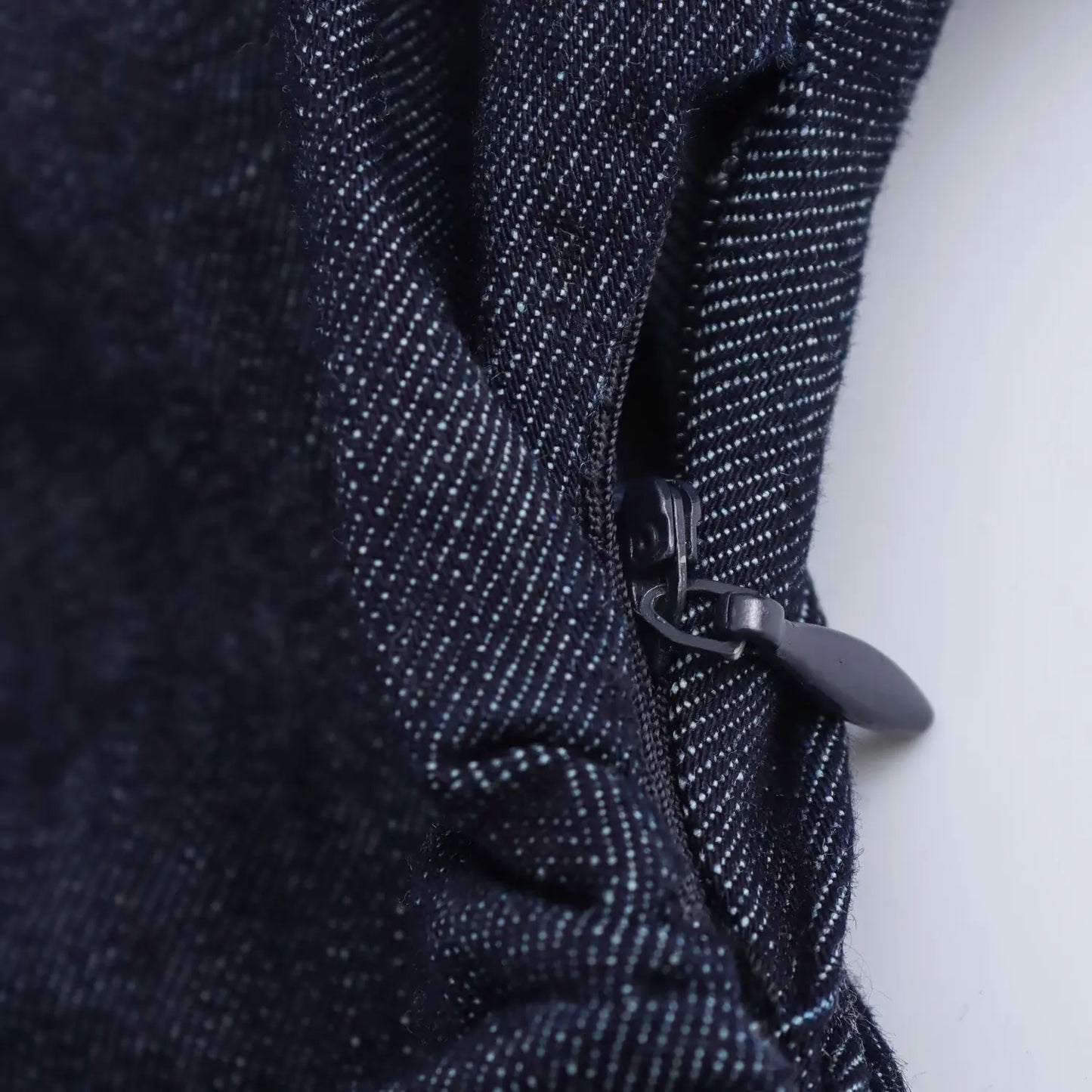 Denim MIDI Dress Short Sleeves Side Zipper