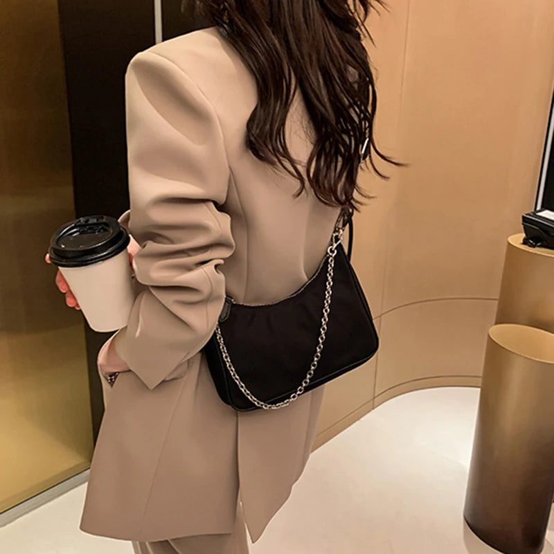 Nylon Waterproof Women Shoulder Hobo Bags