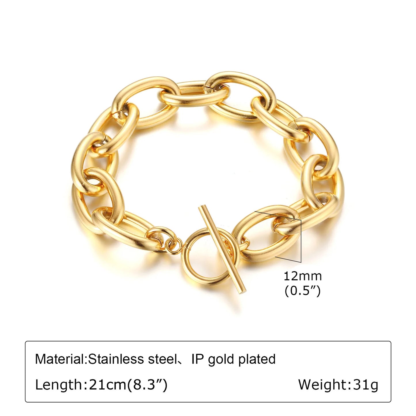 Gold Plated Layering Bracelets Wristband Waterproof Jewelry