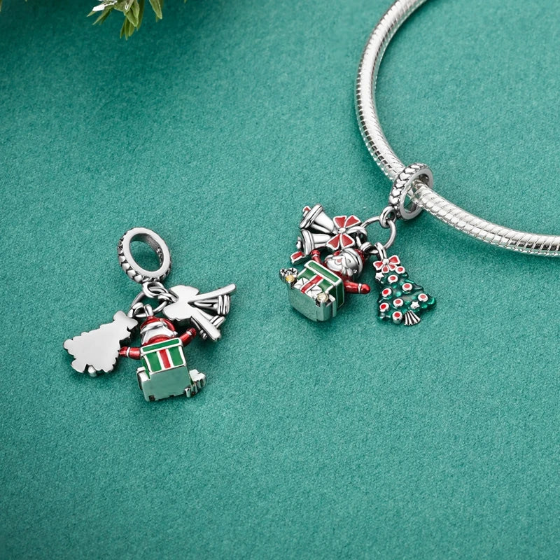 925 Silver Charms Colorful Pendants Charm Bracelet