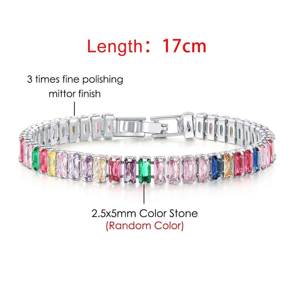 Iced Out Zircon Tennis Luxury Crystal Bracelet