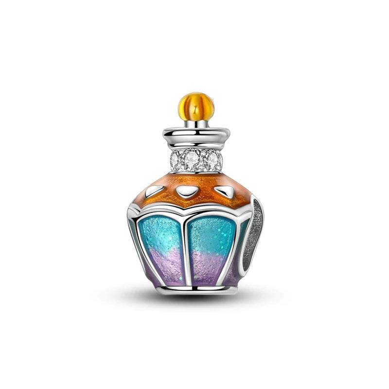 925 Silver Charms Colorful Pendants Charm Bracelet