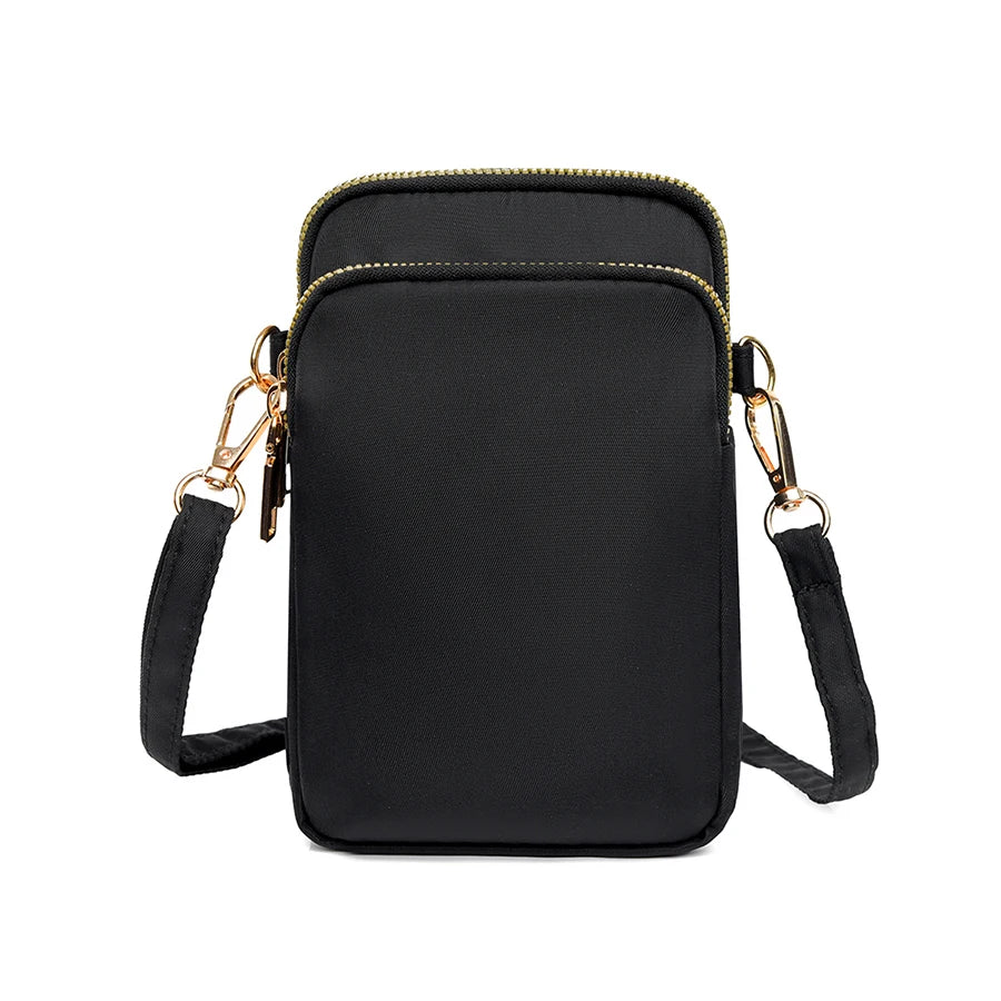 Multi-purpose  multi-layer zipper neck, shoulder phone bag