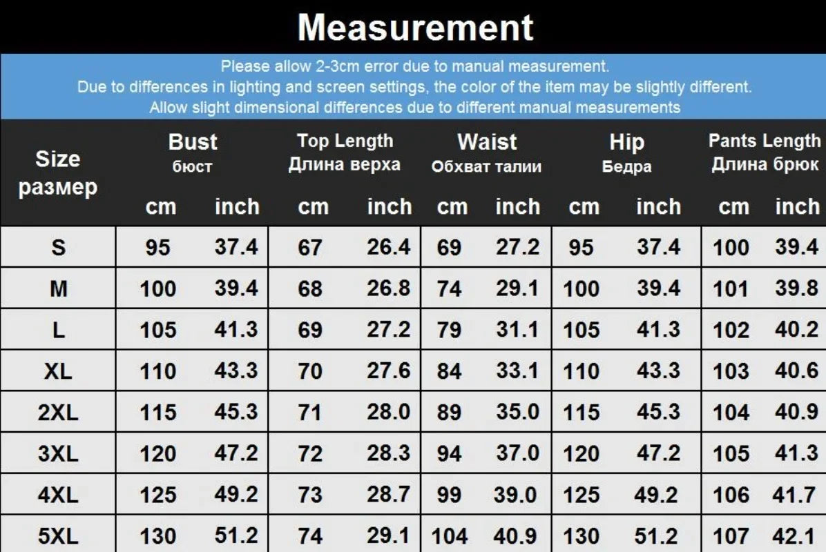 Suits 2 Pieces Leg Slim Pants  Available 5XL