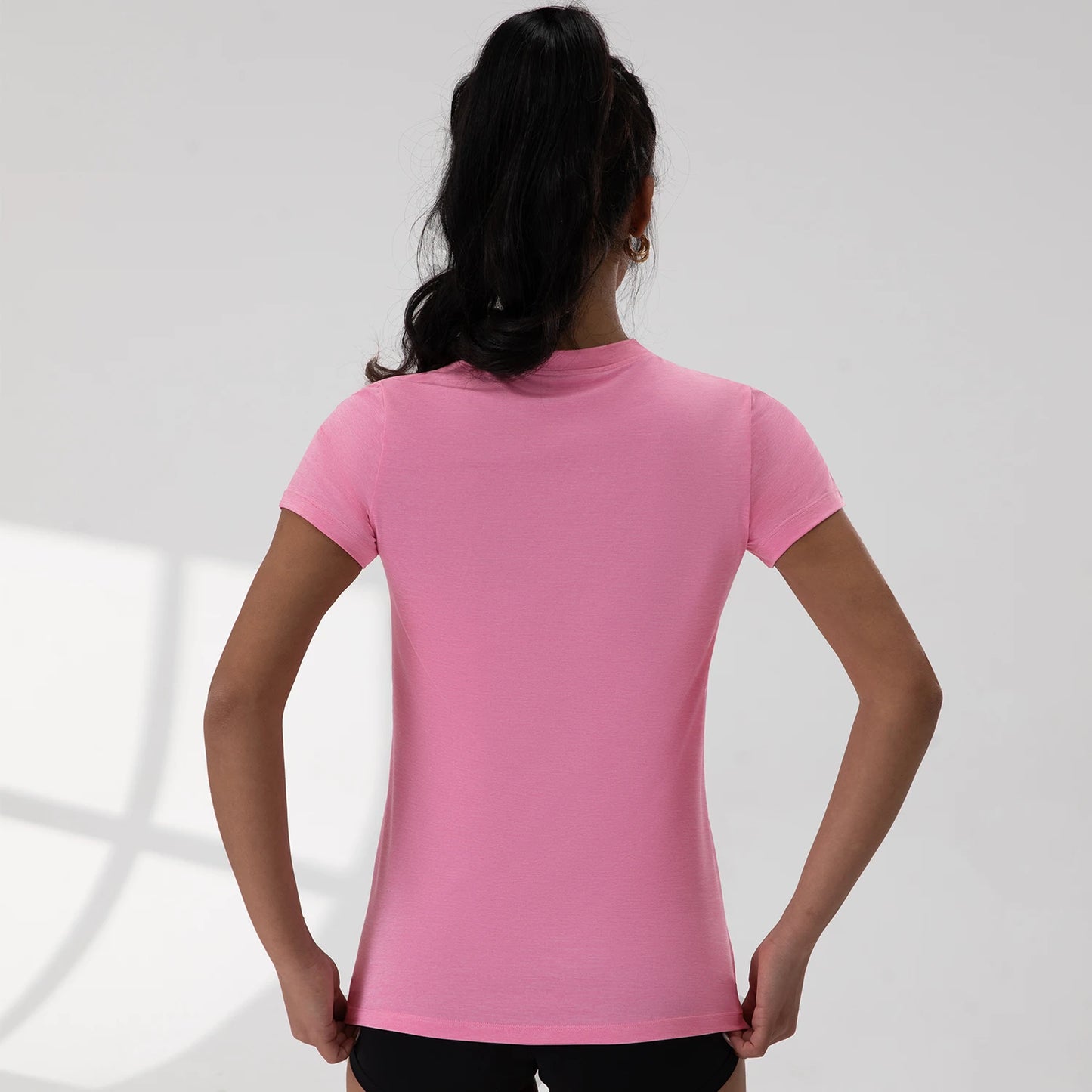 V Neck T Shirt  Short Sleeve Breathable Stretchy