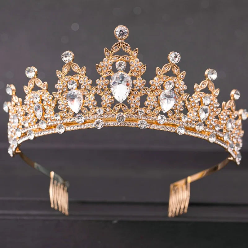 Wedding Hair Tiara Crown Silver Color Tiaras