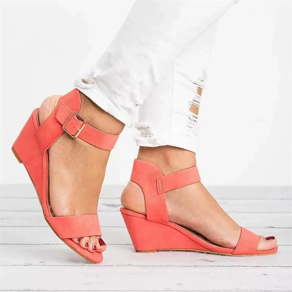 Open Toe Wedge Plus Size Wedge