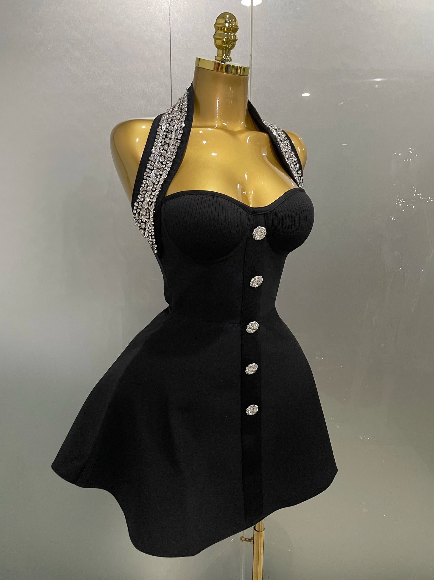 Sexy Off the Shoulder Shinning Crystal  Dress