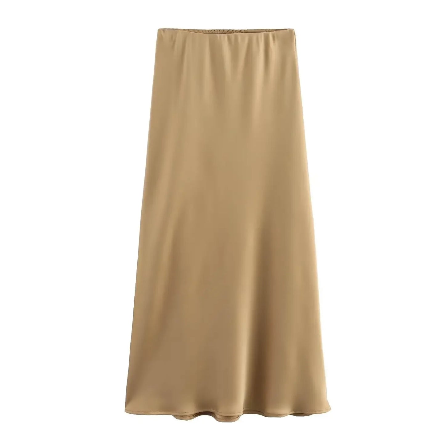 Satin Skirt  High Waist Elegant Long Skirts