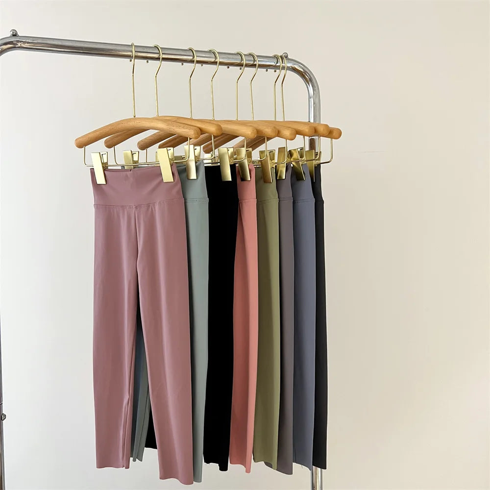 Girl Pants Black Cotton Spandex High Waist