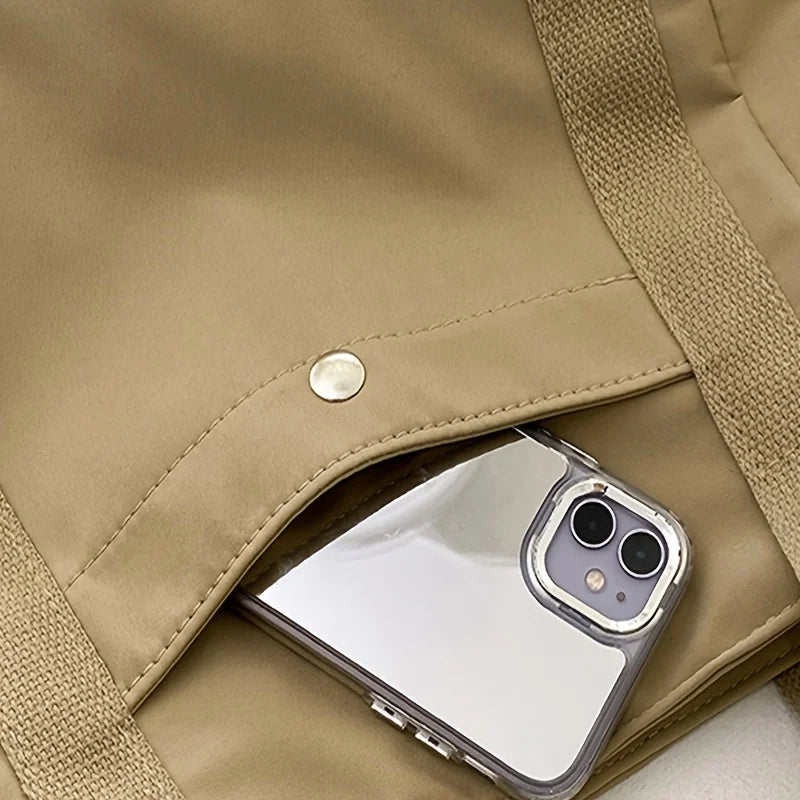 Large Capacity Nylon Crossbody Bag  Solid Color