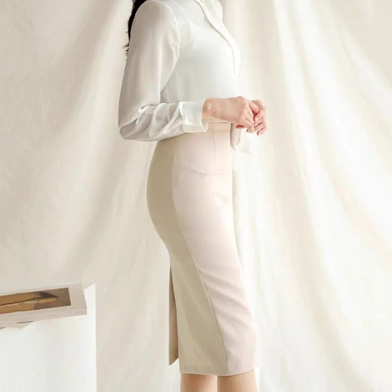 Office Pencil Skirts Elegant Slim High Waist