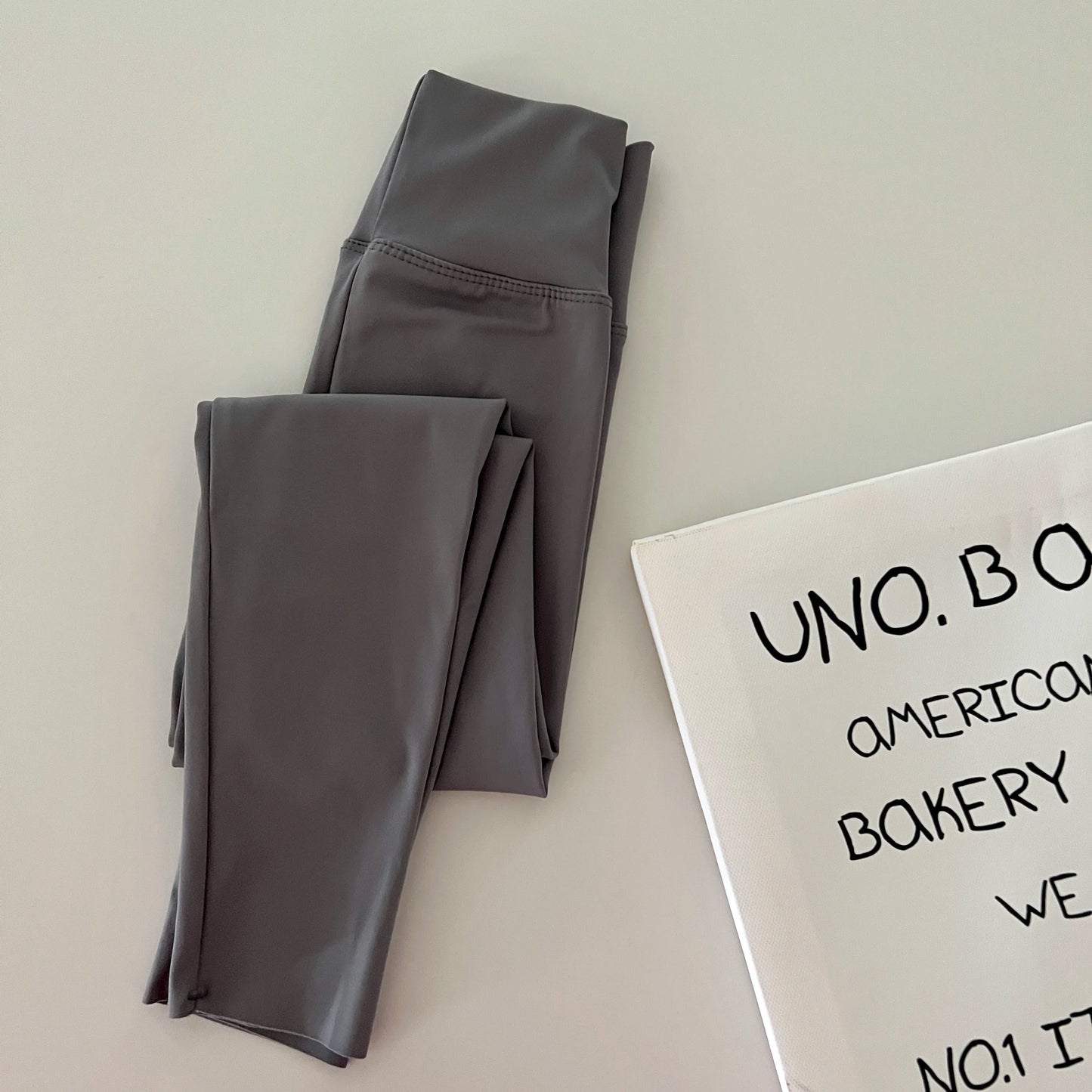 Girl Pants Black Cotton Spandex High Waist