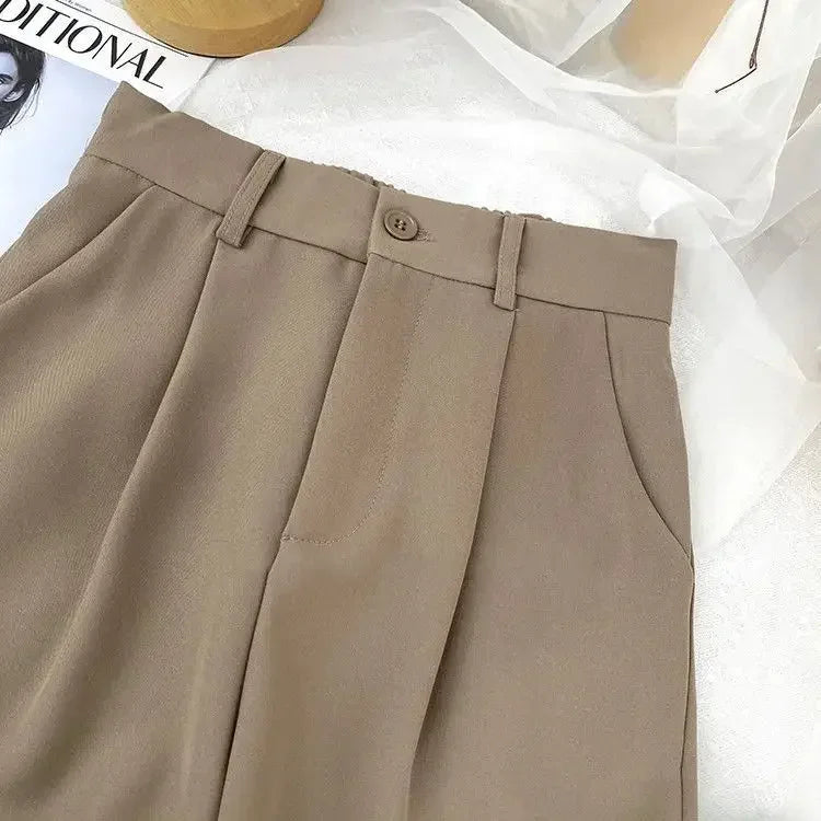 Suit Fashion Elastic High Waist Trousers
