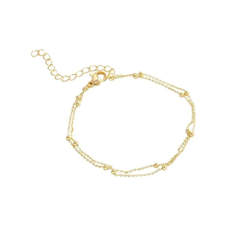 Small Ball Bracelet Gold Plated  Cuff Bracelets