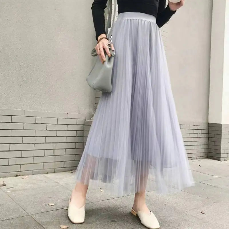 Tulle Skirt  Elastic High Waist