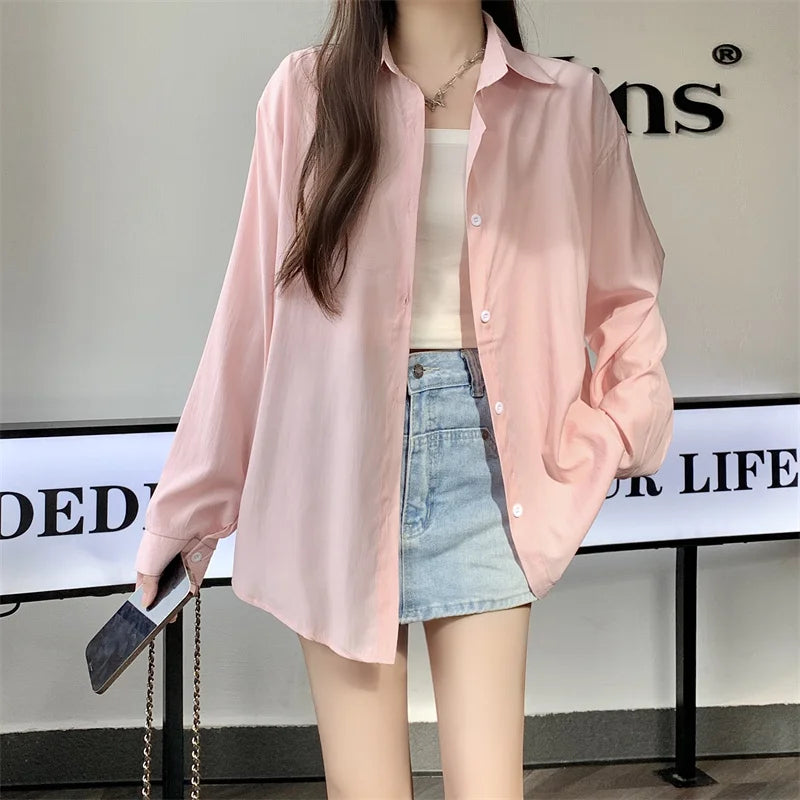 Silky Button Down Shirt