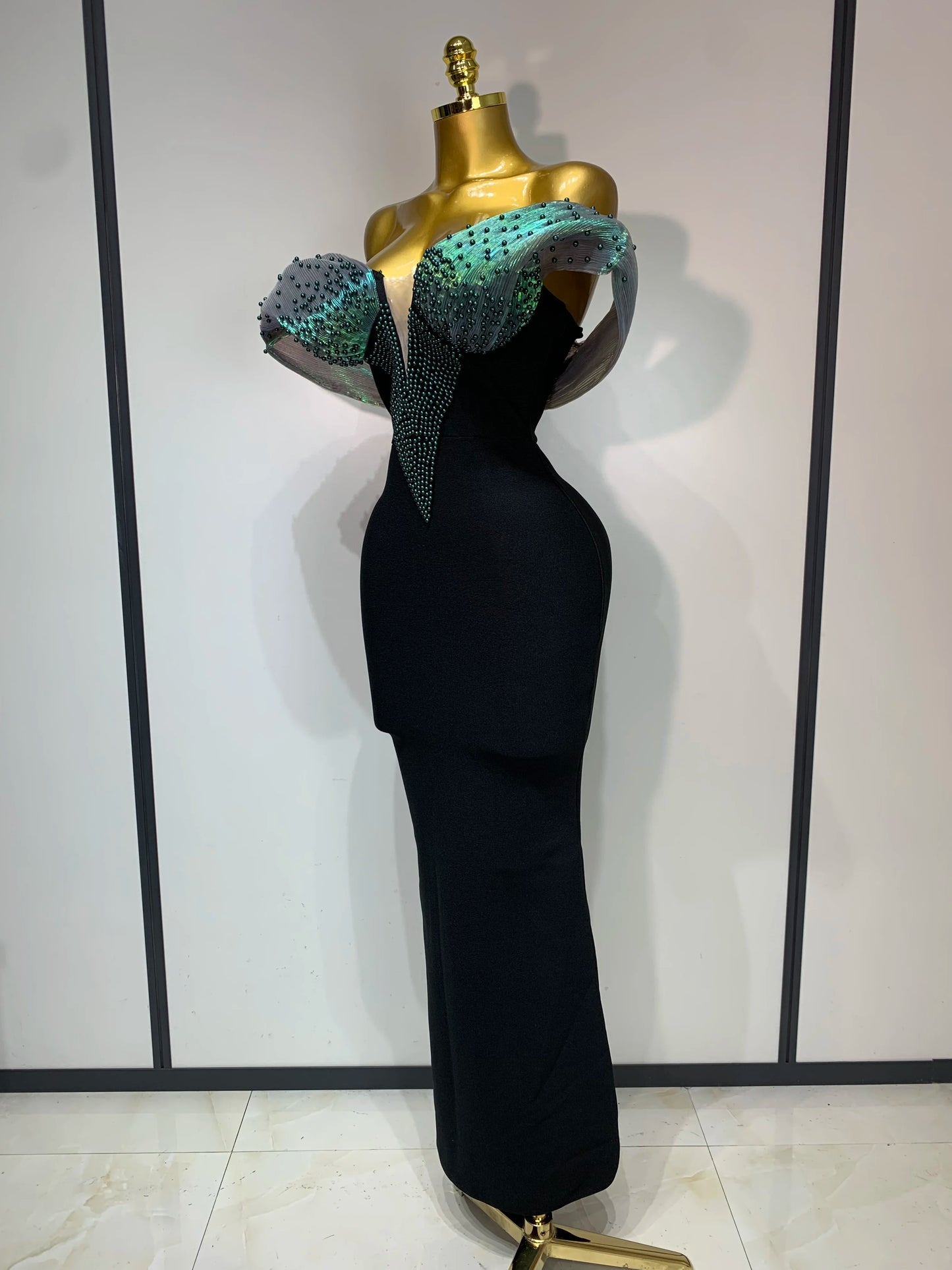 Sexy Off Shoulder Beading  Maxi Long  Dress