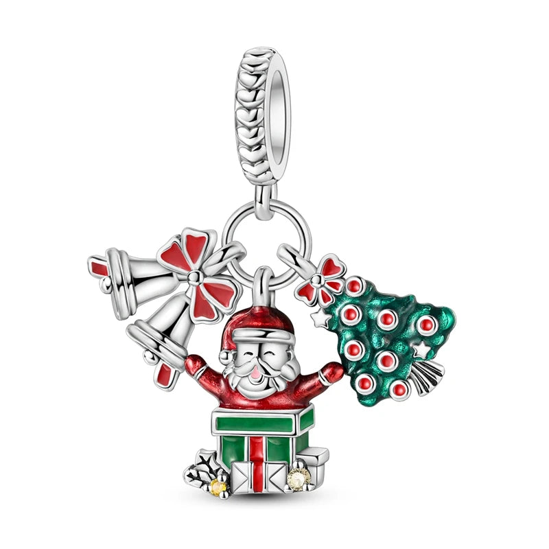 925 Silver Charms Colorful Pendants Charm Bracelet