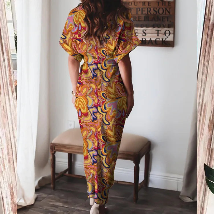 Turn-down Collar Lace-up Evening Gown