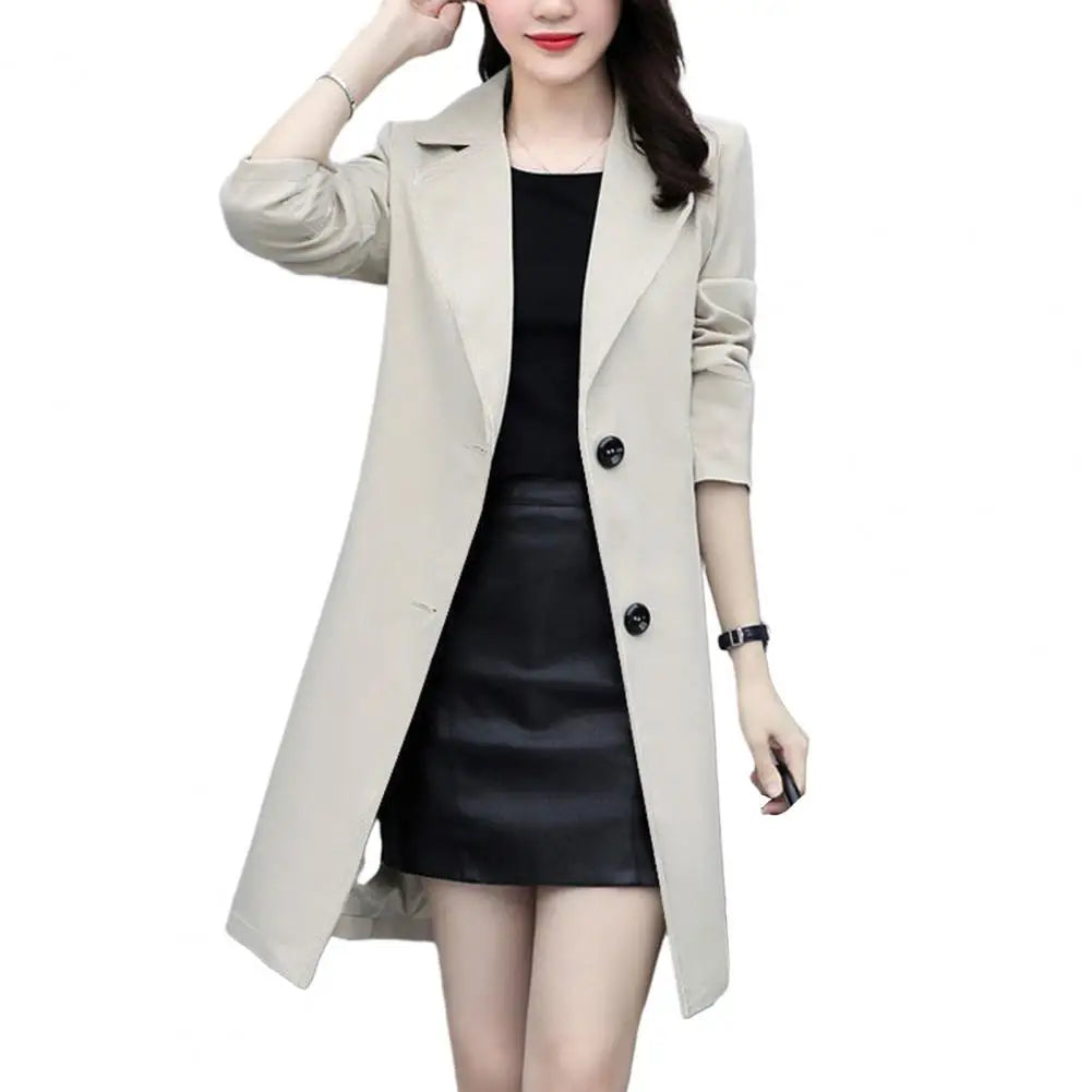 Trench Coat Mid Length Pockets, Belt
