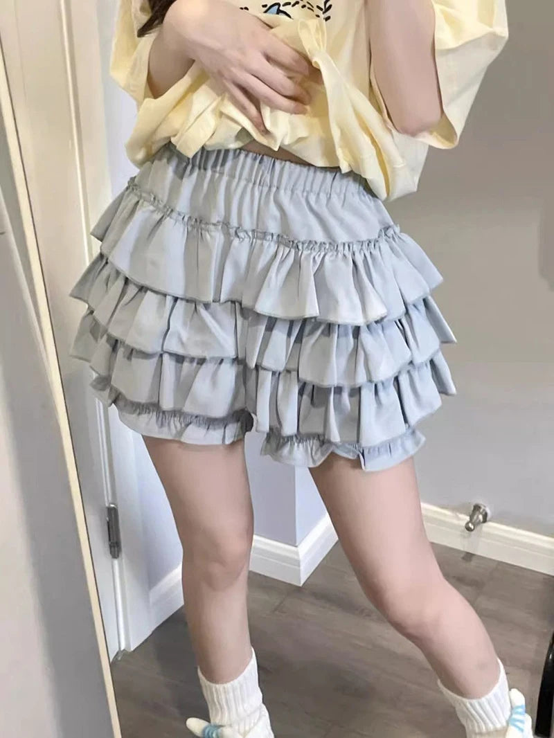 Sweet Ruffles Mini A Line Skirts