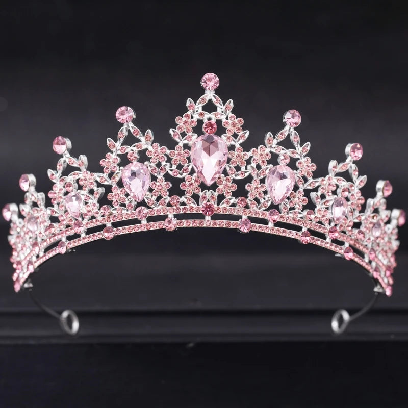 Wedding Hair Tiara Crown Silver Color Tiaras