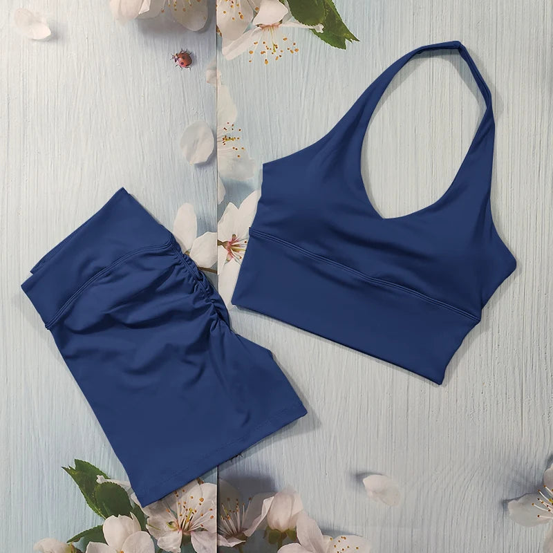 Yoga Set  Sexy Sports Bra/ Flared Leggings