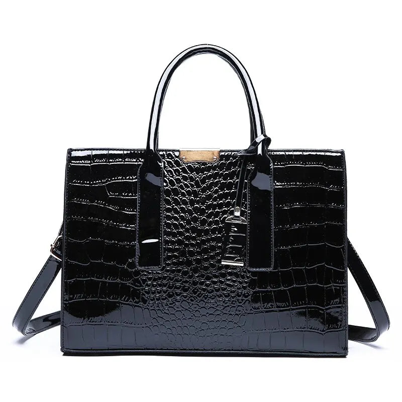 Crocodile Print Large Capacity Crossbody Bags