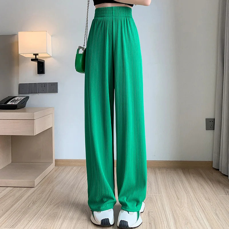 Ice Silk Wide-leg Pants