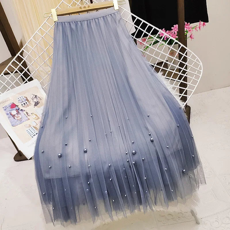 Casual Summer Embroidery Long Skirt