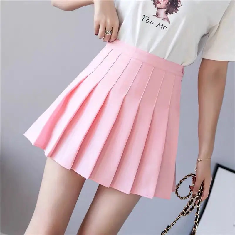 Pleated High Waist Mini Tennis, Dance Skirt