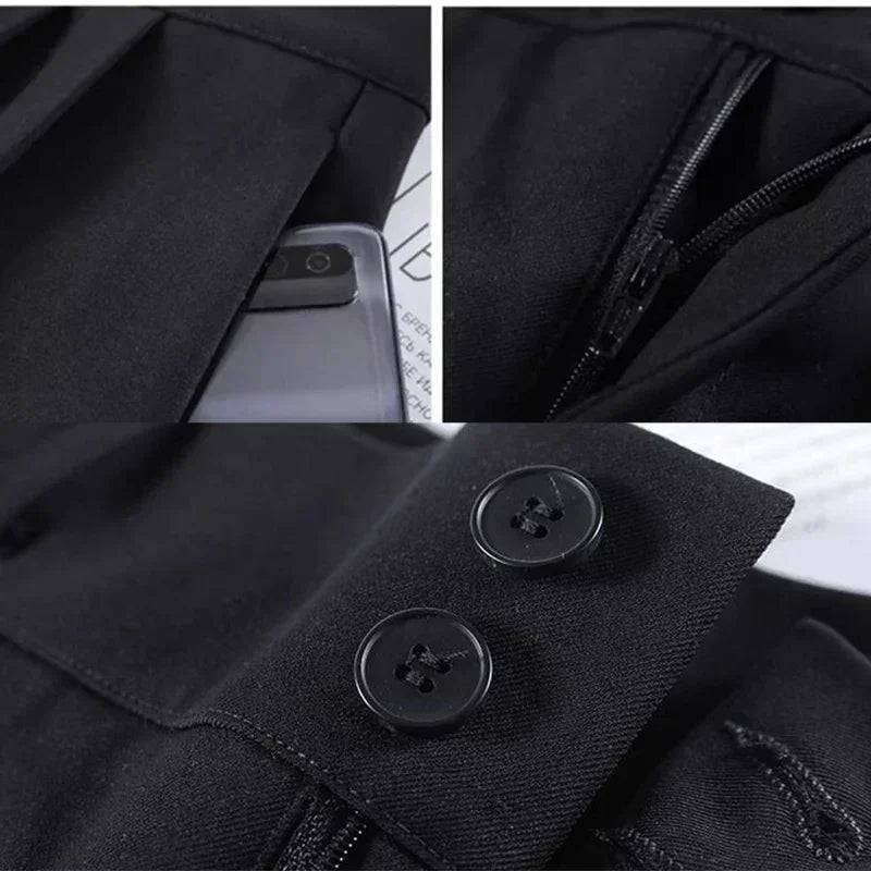 High Waisted  Straight Leg Suit Trousers