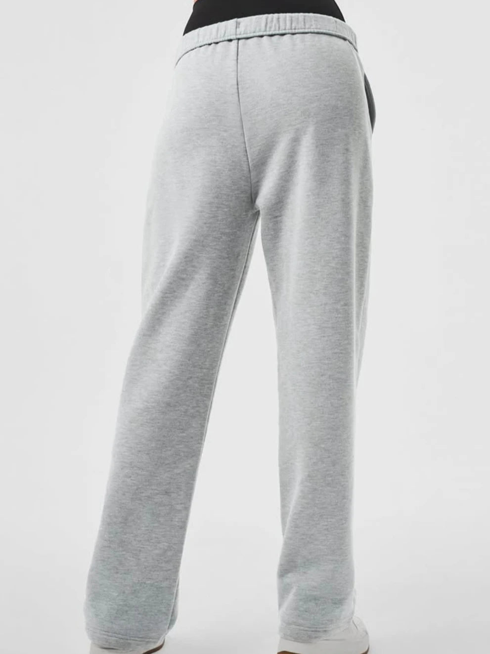 Cotton Jogging Gray  Drawstring Elastic Black Trousers