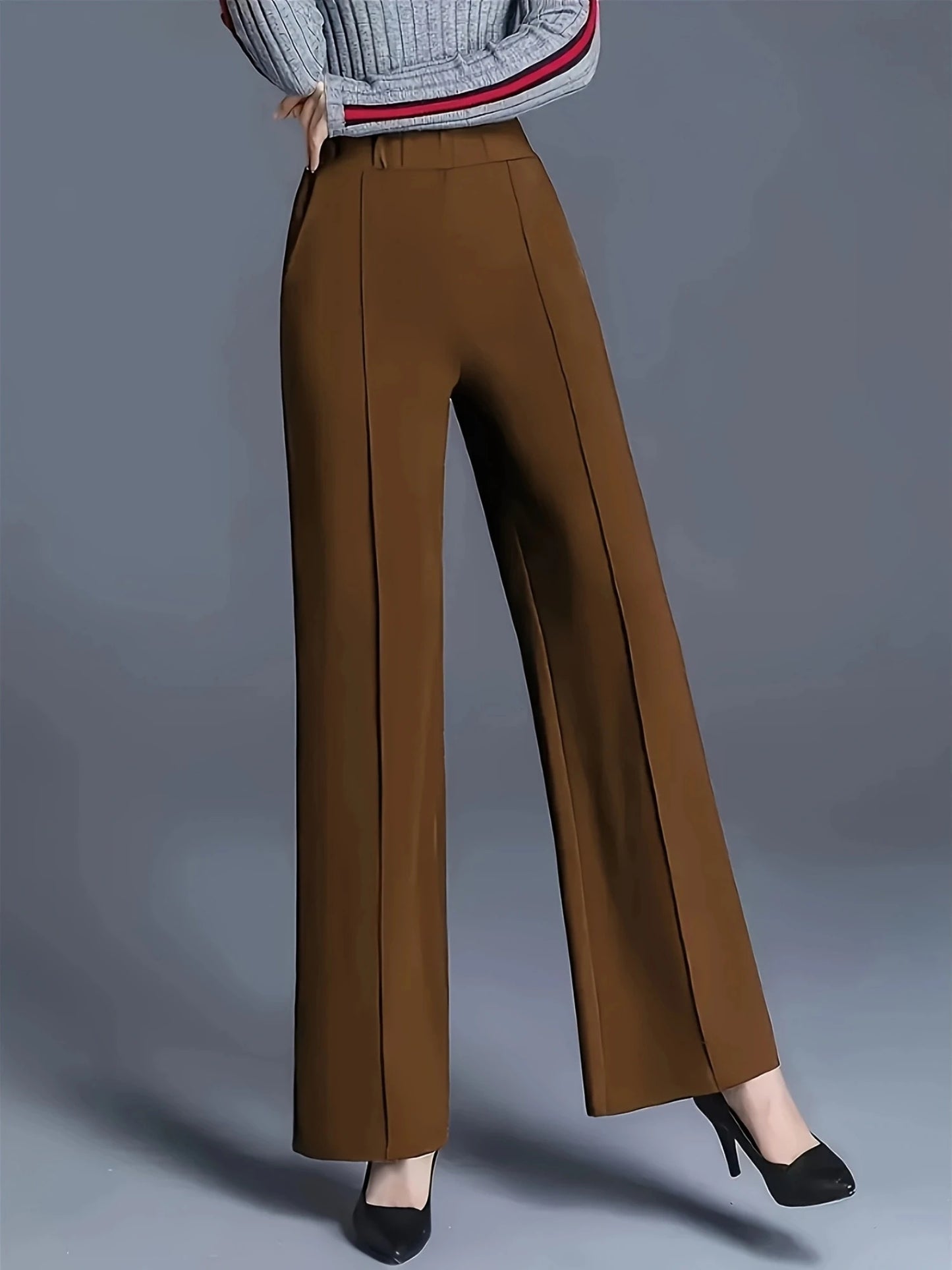 High Waist Casual Pants Western Style