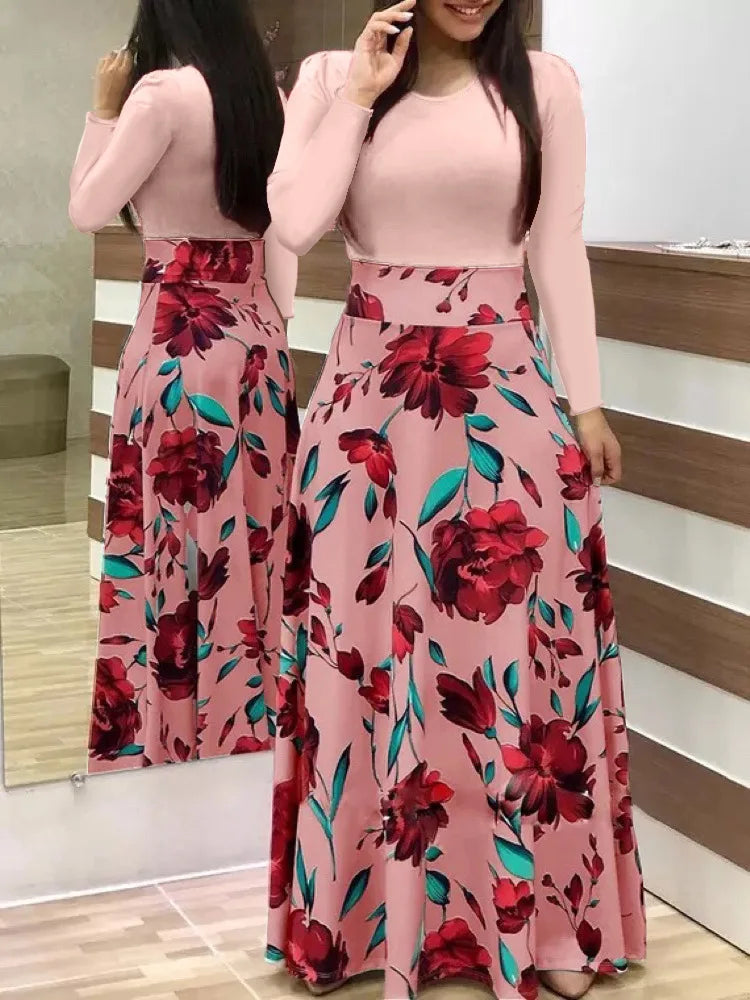 Flower color matching  long dresses