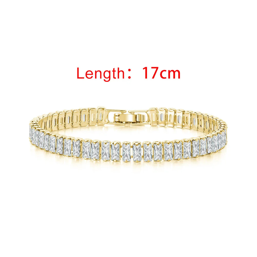 Iced Out Zircon Tennis Luxury Crystal Bracelet