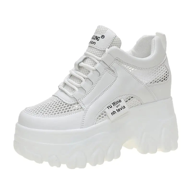 Breathable Chunky White Sneakers anti-slip