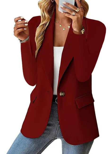Oversized Blazer Jacket Coat Lapel Long Sleeve