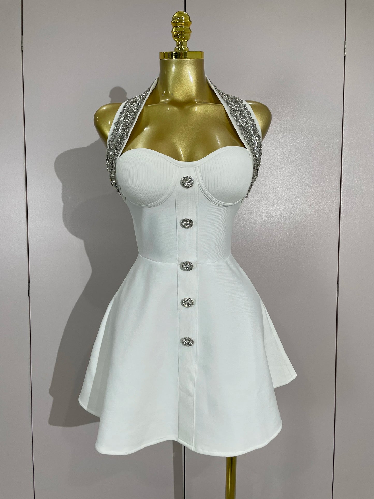 Sexy Off the Shoulder Shinning Crystal  Dress